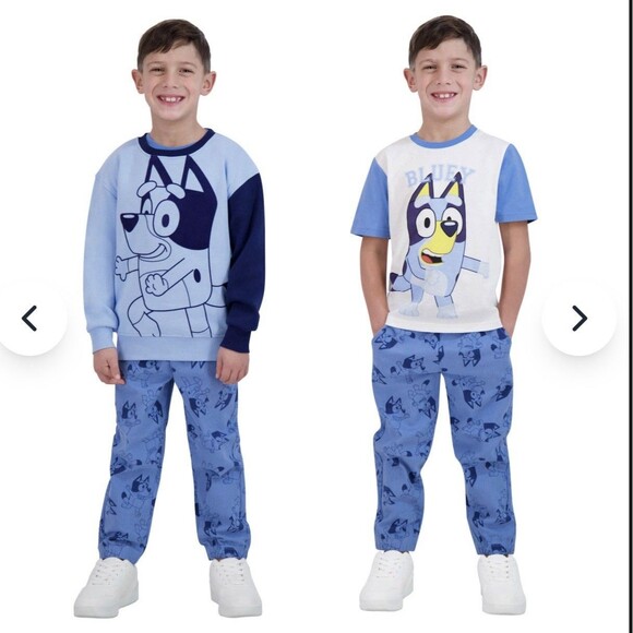 NWT Character Kids 3 Piece Bluey Denim set Size 6 Disney Sweatshirt Jeans - Picture 1 of 5